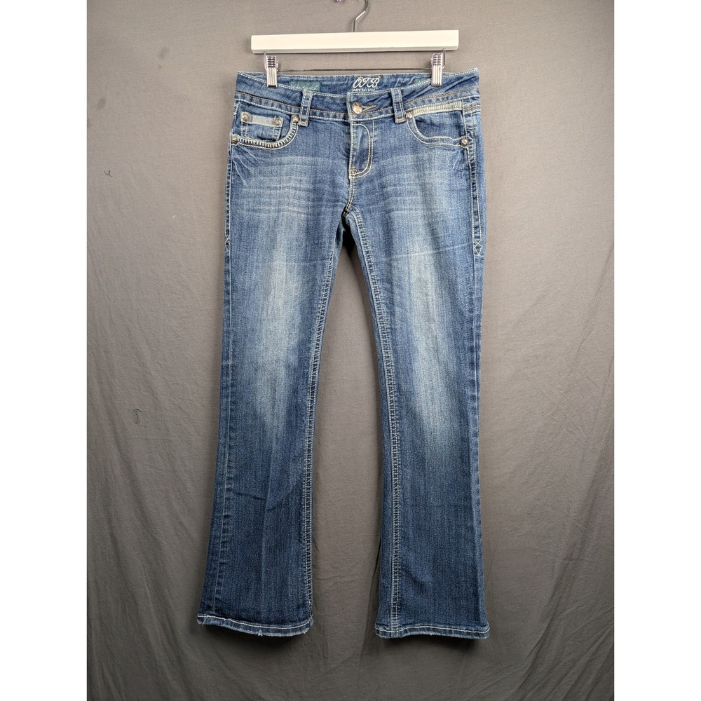 OTB Premium Bootcut Jeans Blue‎ Denim Embellished Pockets Womens 11